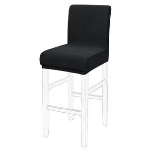 Stretch Bar Stool Covers for Counter Height Side Chair 1Pc Black
